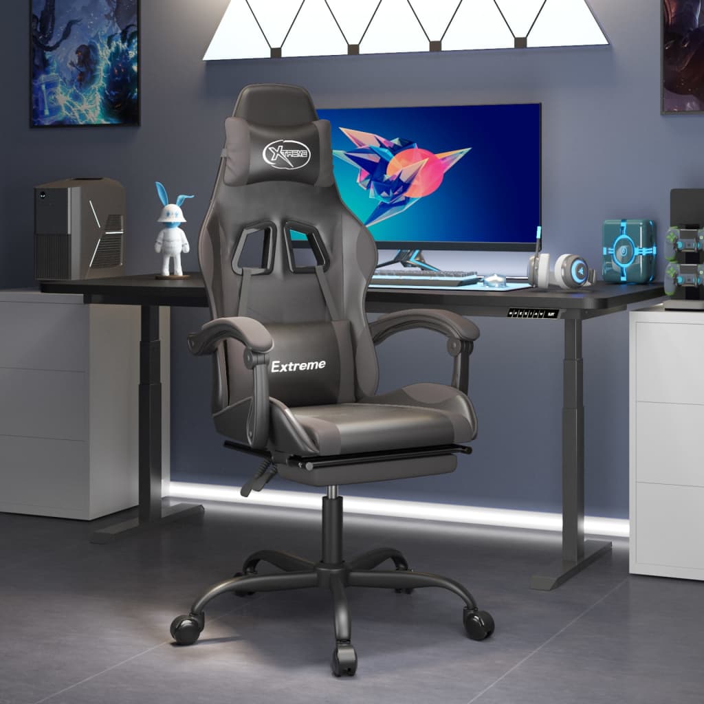Gaming-Stuhl Schwarz und Golden Kunstleder