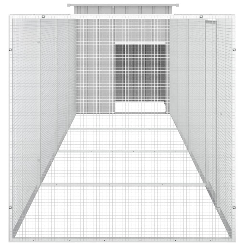 Hühnerkäfig Anthrazit 200x91x100 cm Verzinkter Stahl