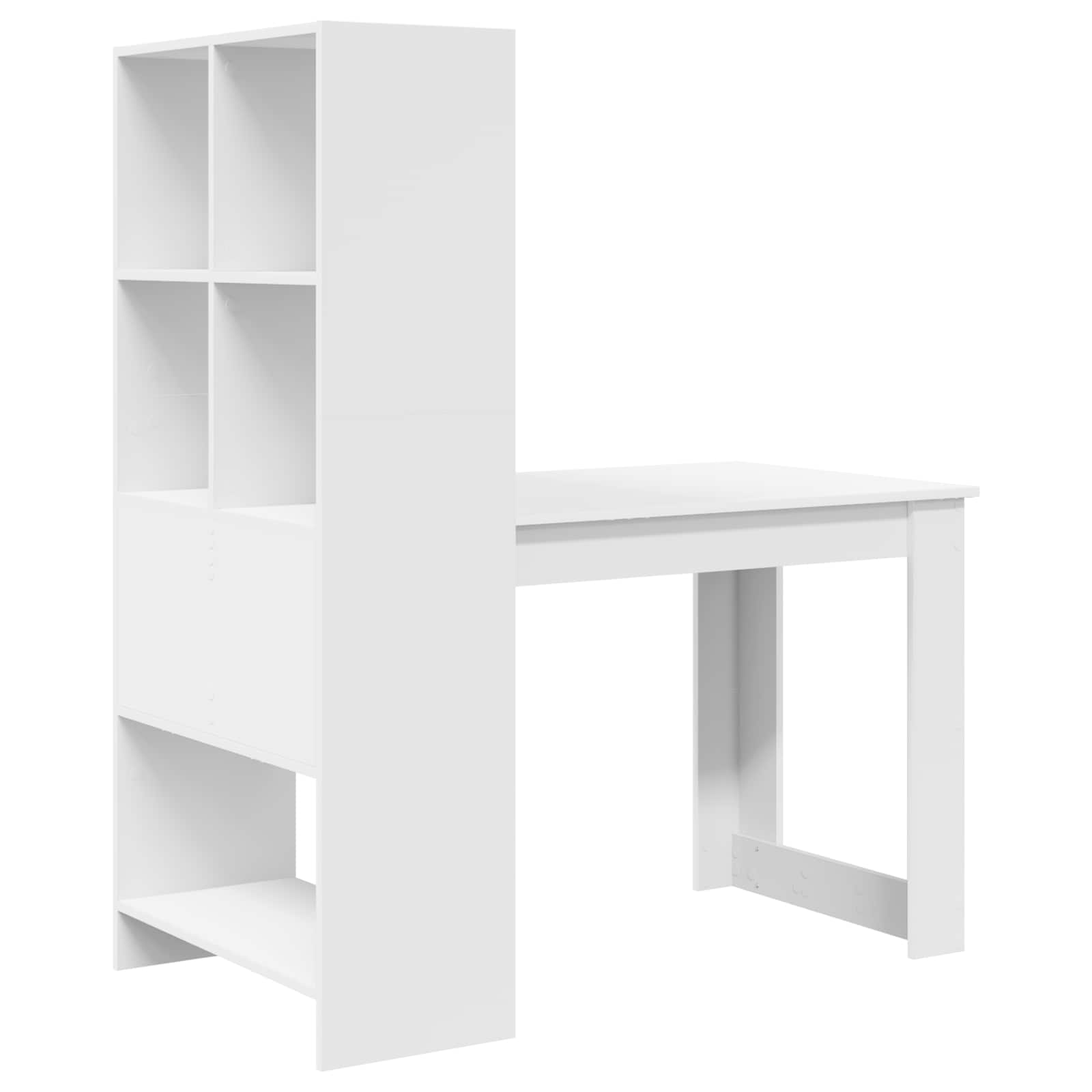 Schreibtisch mit Regal Schwarz Eichen-Optik 122 x 67 x 145 cm