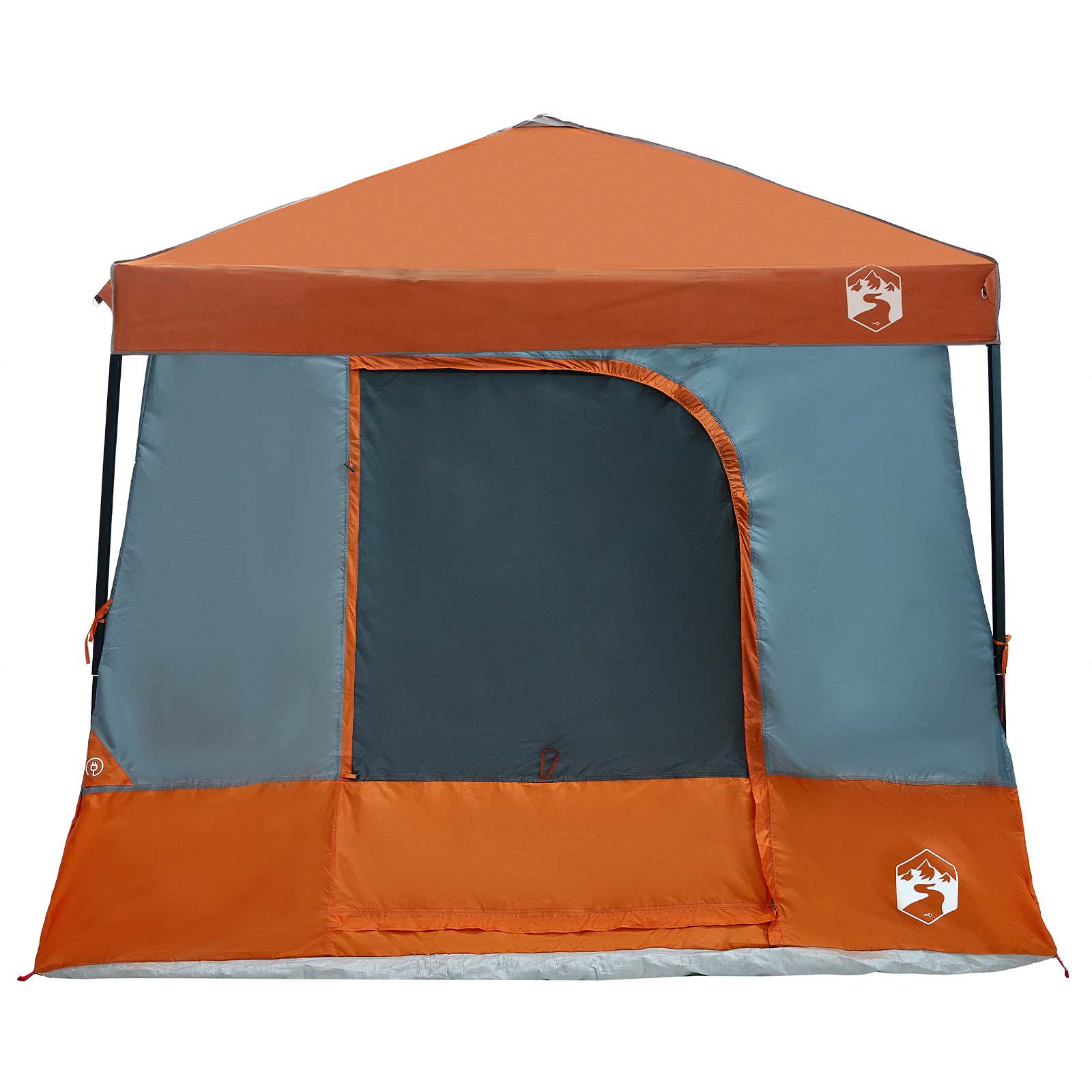 Camping-Zelt-Set mit Dach 2 pcs Blau Taffeta und Stoff
