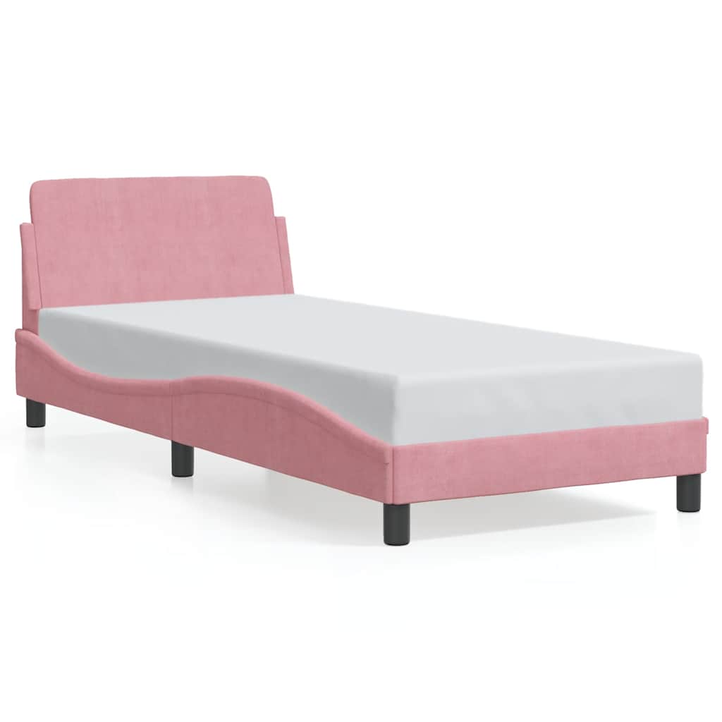 Bettgestell "Dover" Hellgrau 80x200 cm Samt
