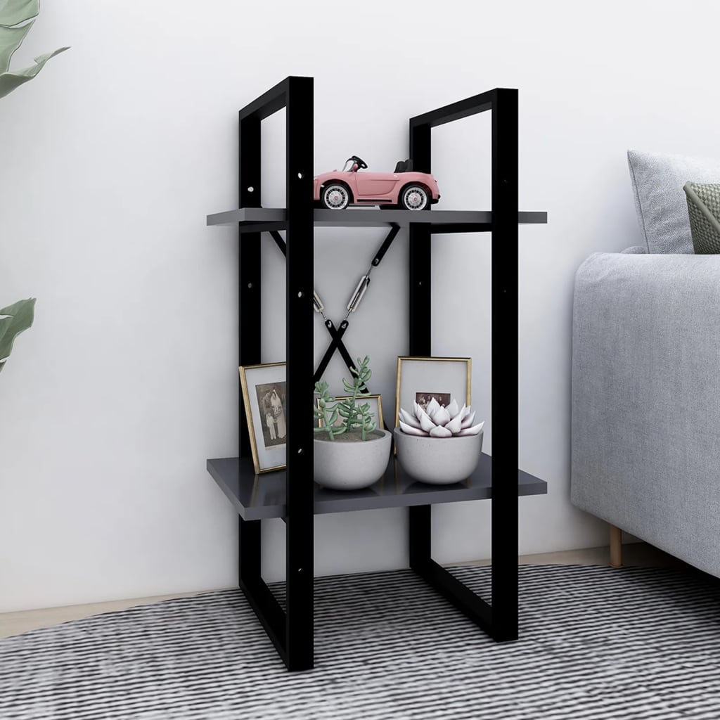 Bücherregal 2 Fächer Weiß 40x30x70 cm Holzwerkstoff