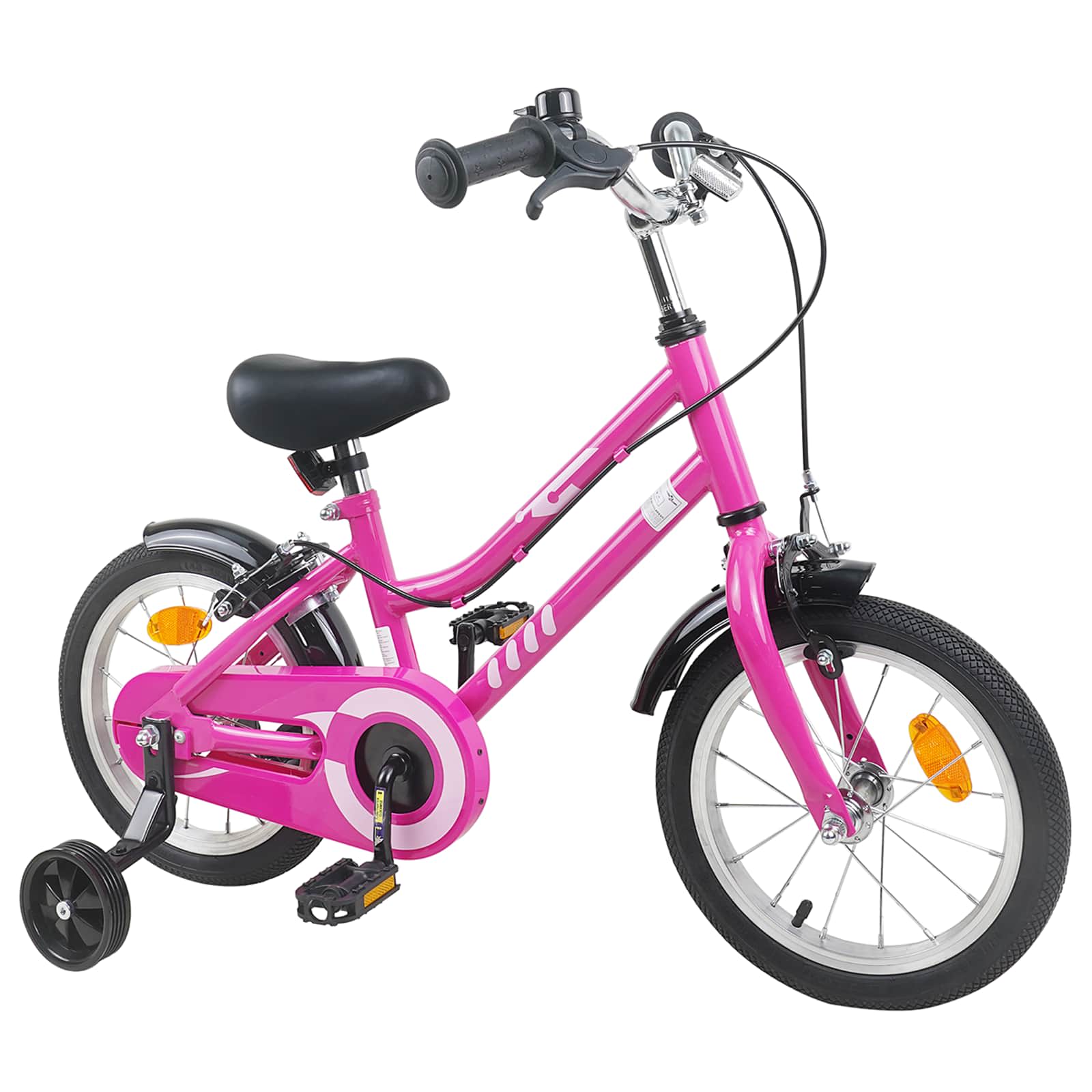 Kinderfahrrad 12 Zoll für 2-4 Jahre alt Pink Weiß