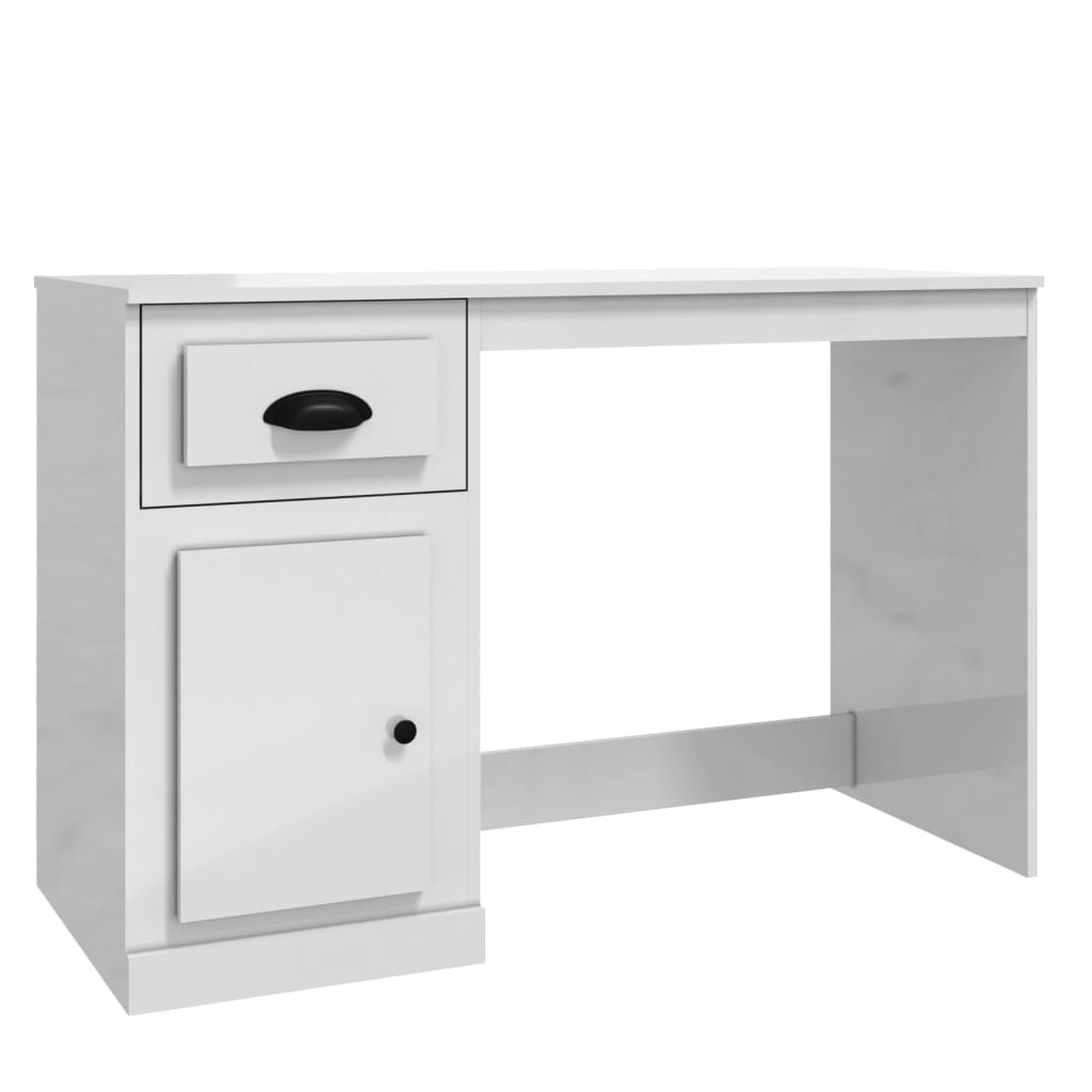 Schreibtisch mit Schublade Weiß 115x50x75 cm Holzwerkstoff