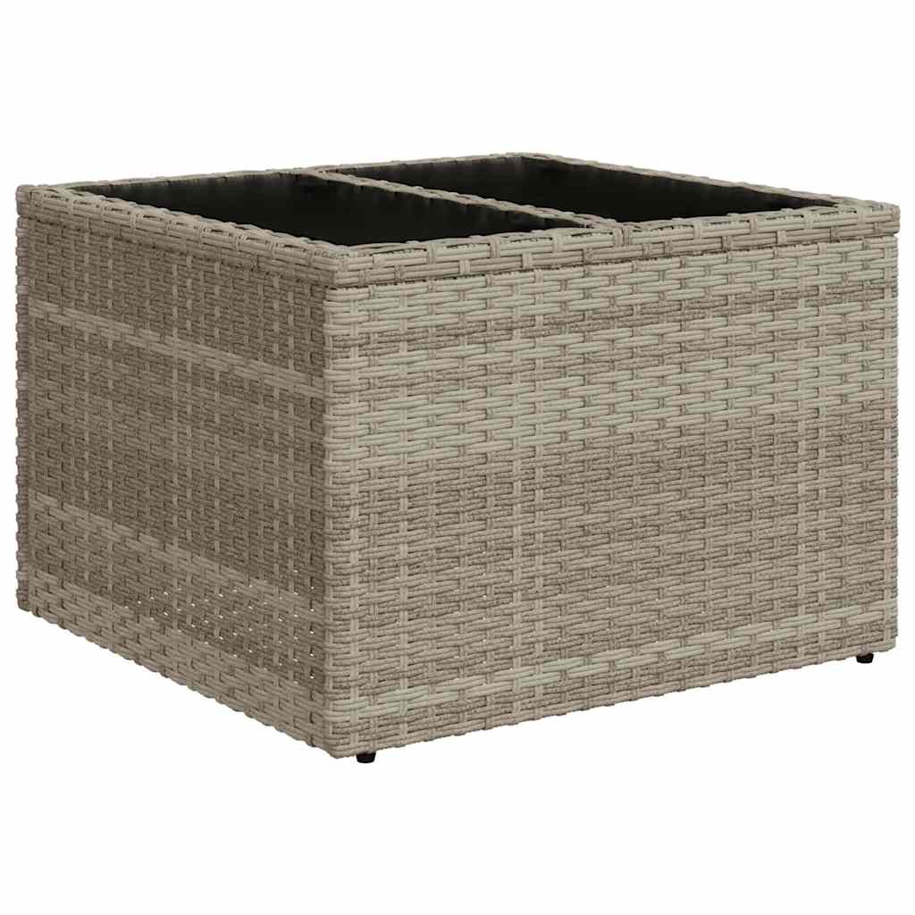 10-tlg. Garten-Sofagarnitur mit Kissen Schwarz Poly Rattan