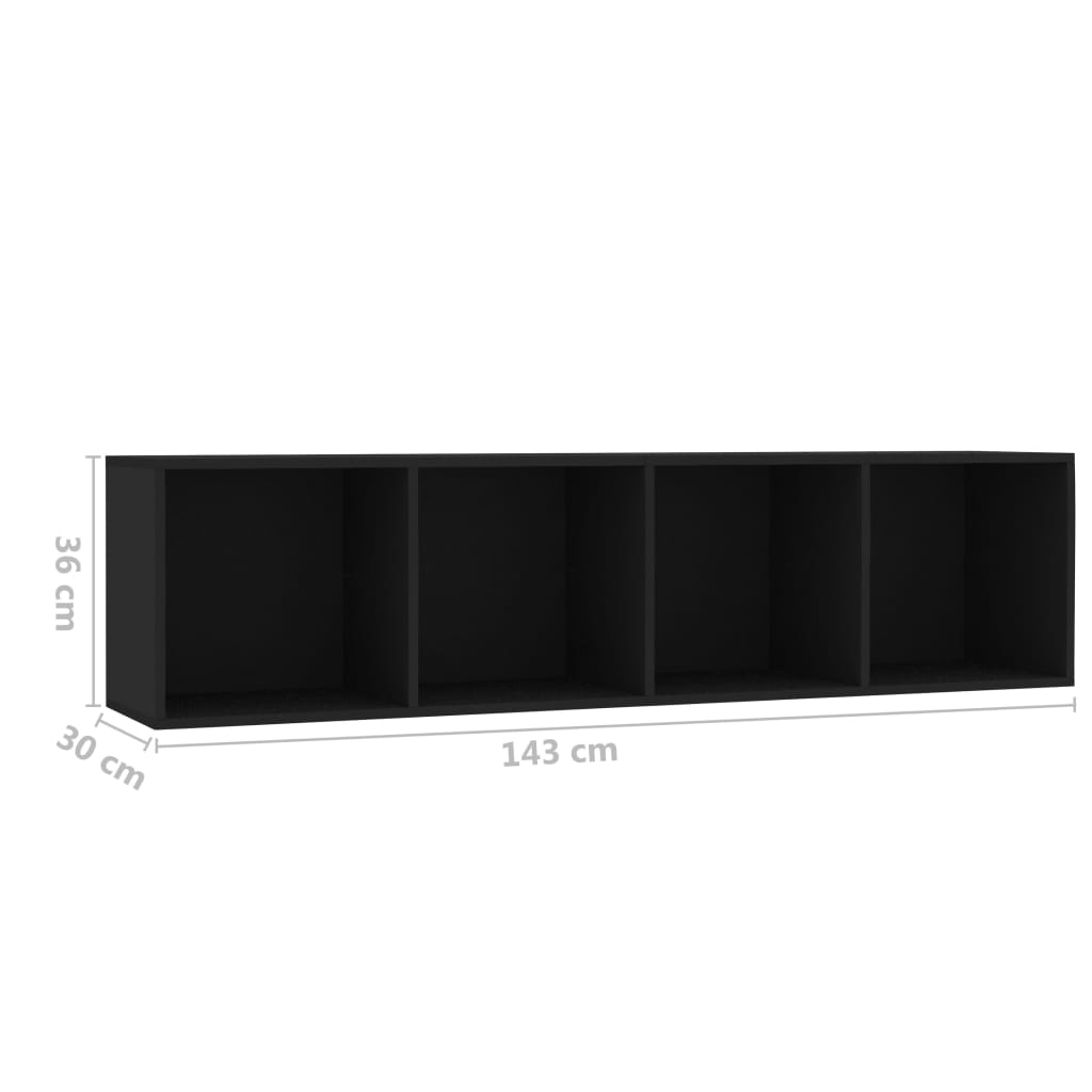 Bücherregal/TV-Schrank Weiß 143×30×36 cm