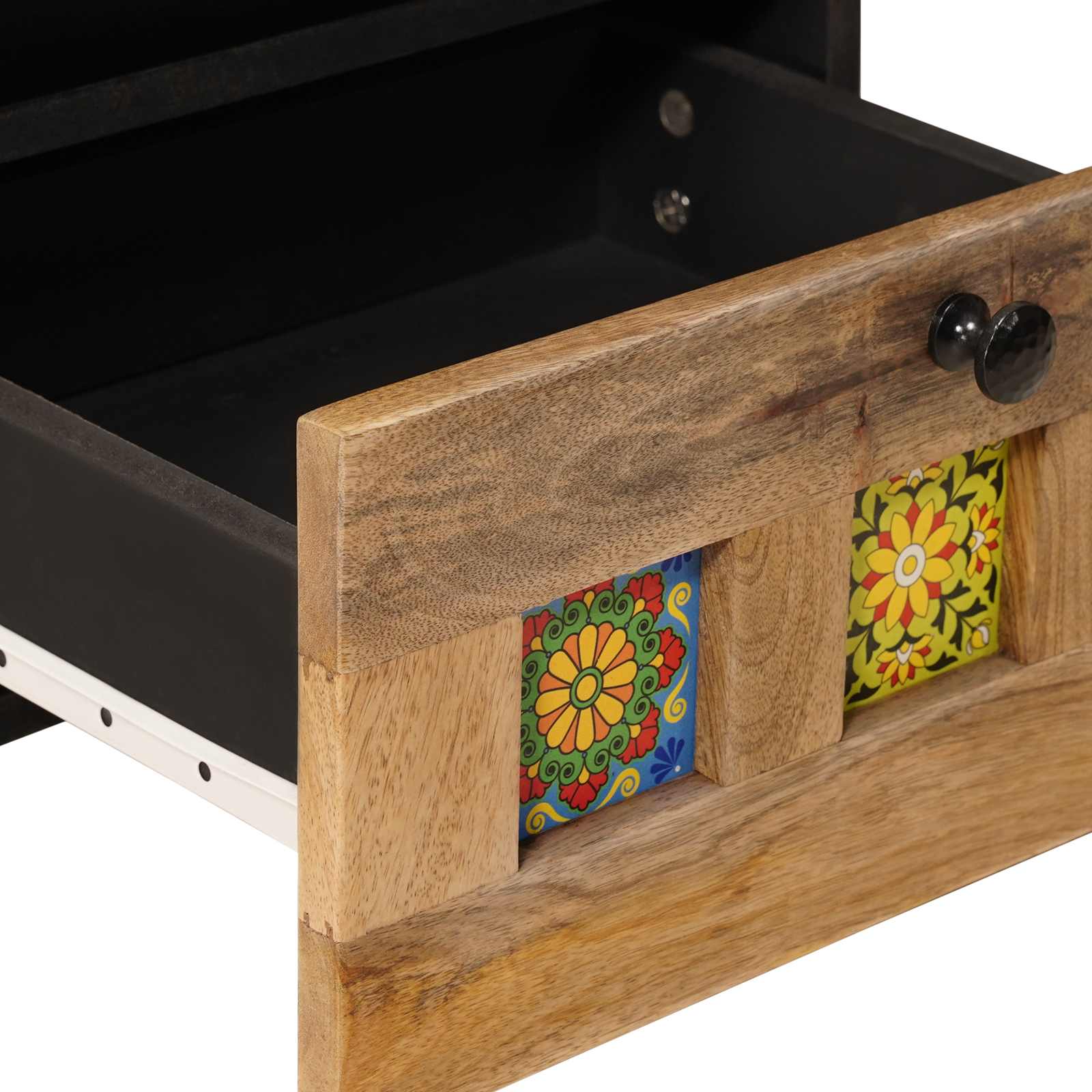 Nachttisch Braun 40 x 33 x 46 cm Massivholz Mango