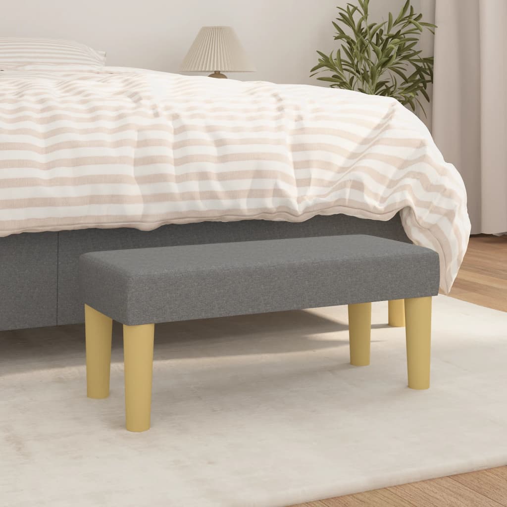 Sitzbank Hellgrau 70x30x30 cm Stoff