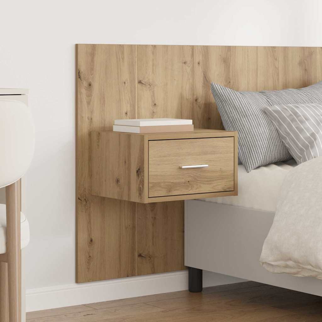 Kopfteil mit Nachttischen Weiß Holzwerkstoff
