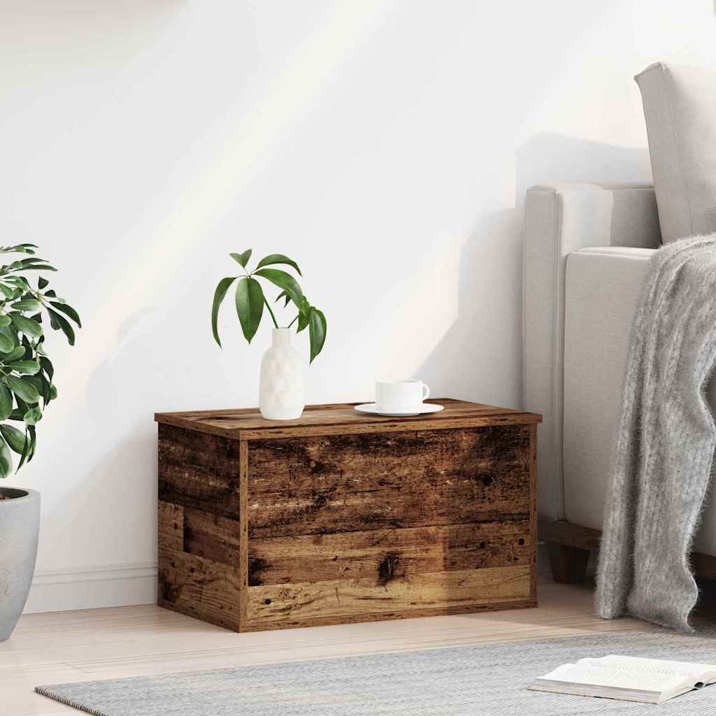Aufbewahrungstruhe Weiß 84x42x46 cm Holzwerkstoff