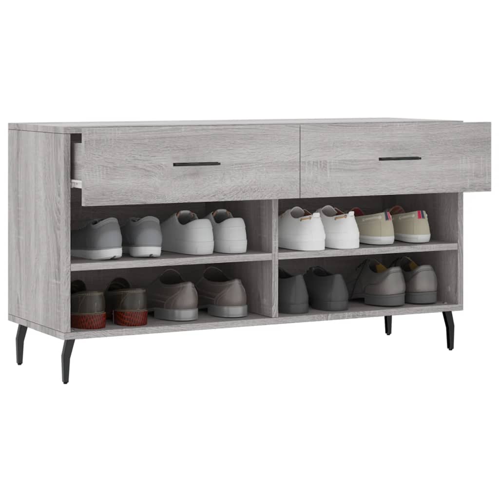Schuhbank Weiß 102x35x55 cm Holzwerkstoff