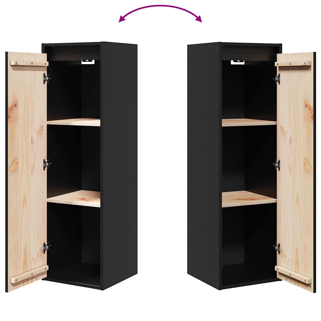 Wandschrank 30x30x100 cm Massivholz Kiefer
