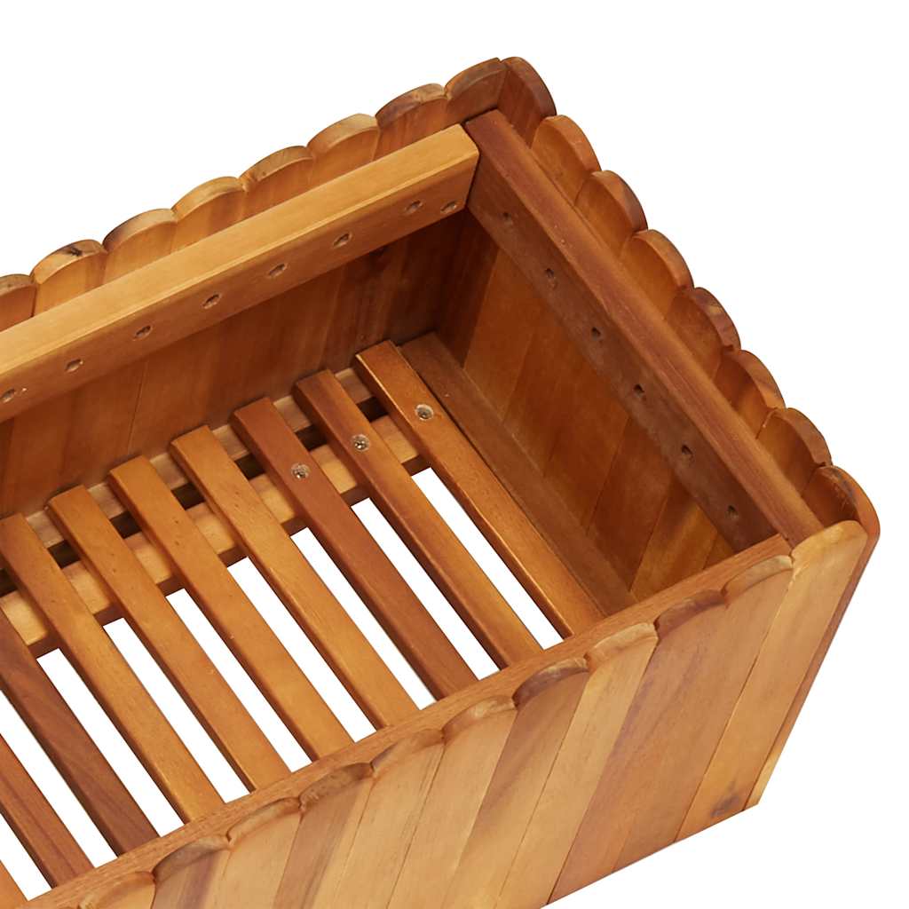 Garten-Hochbeet 50 x 30 x 25 cm Massivholz Akazie