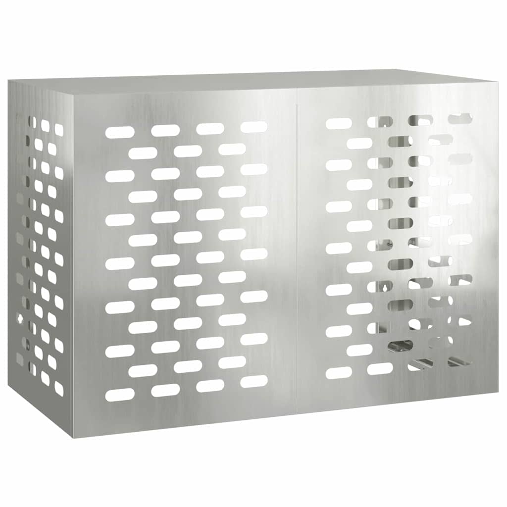 Klimaanlagenabdeckung Schwarz 90 x 40 x 60 cm Stahl
