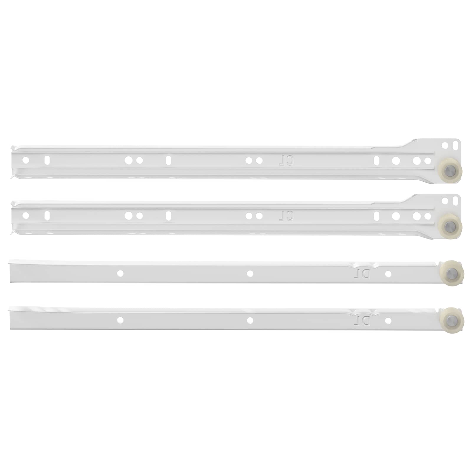 Schubladenschiene 2 pcs Weiß 250 mm Stahl