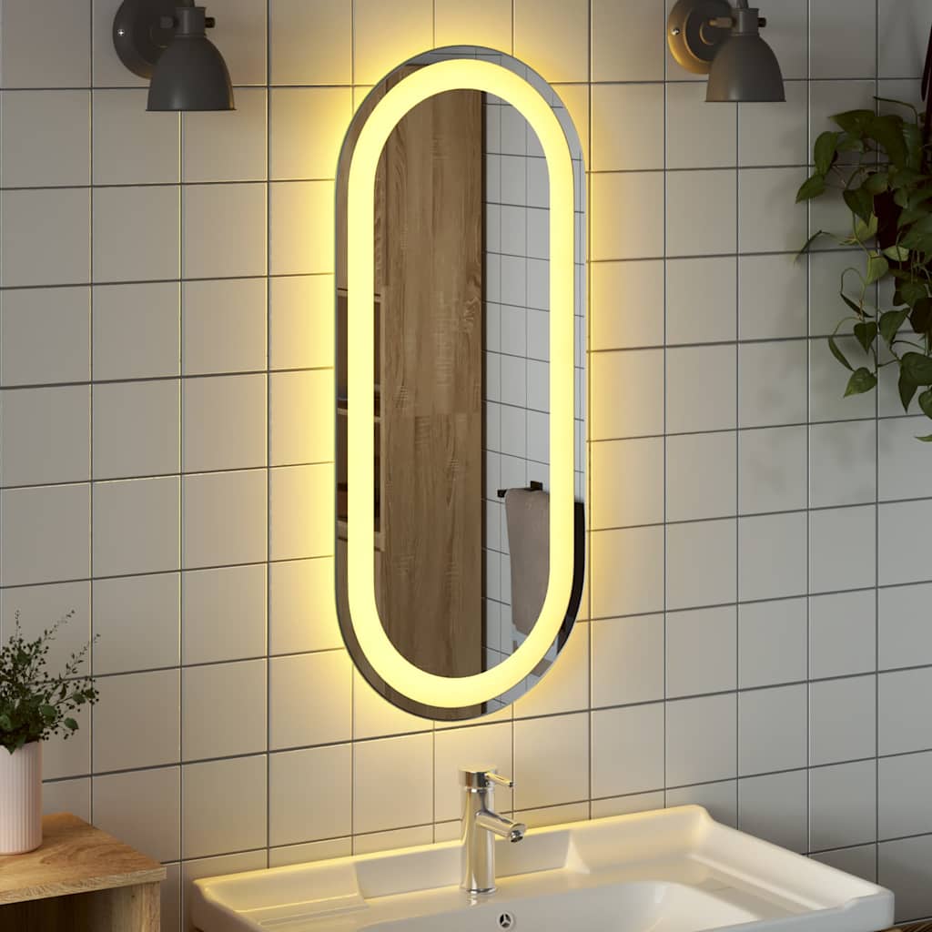 LED-Badspiegel 40x15 cm Oval