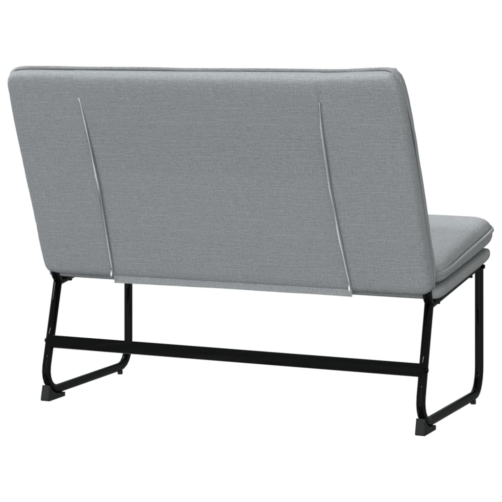 Sitzbank Hellgrau 100x75x76 cm Stoff