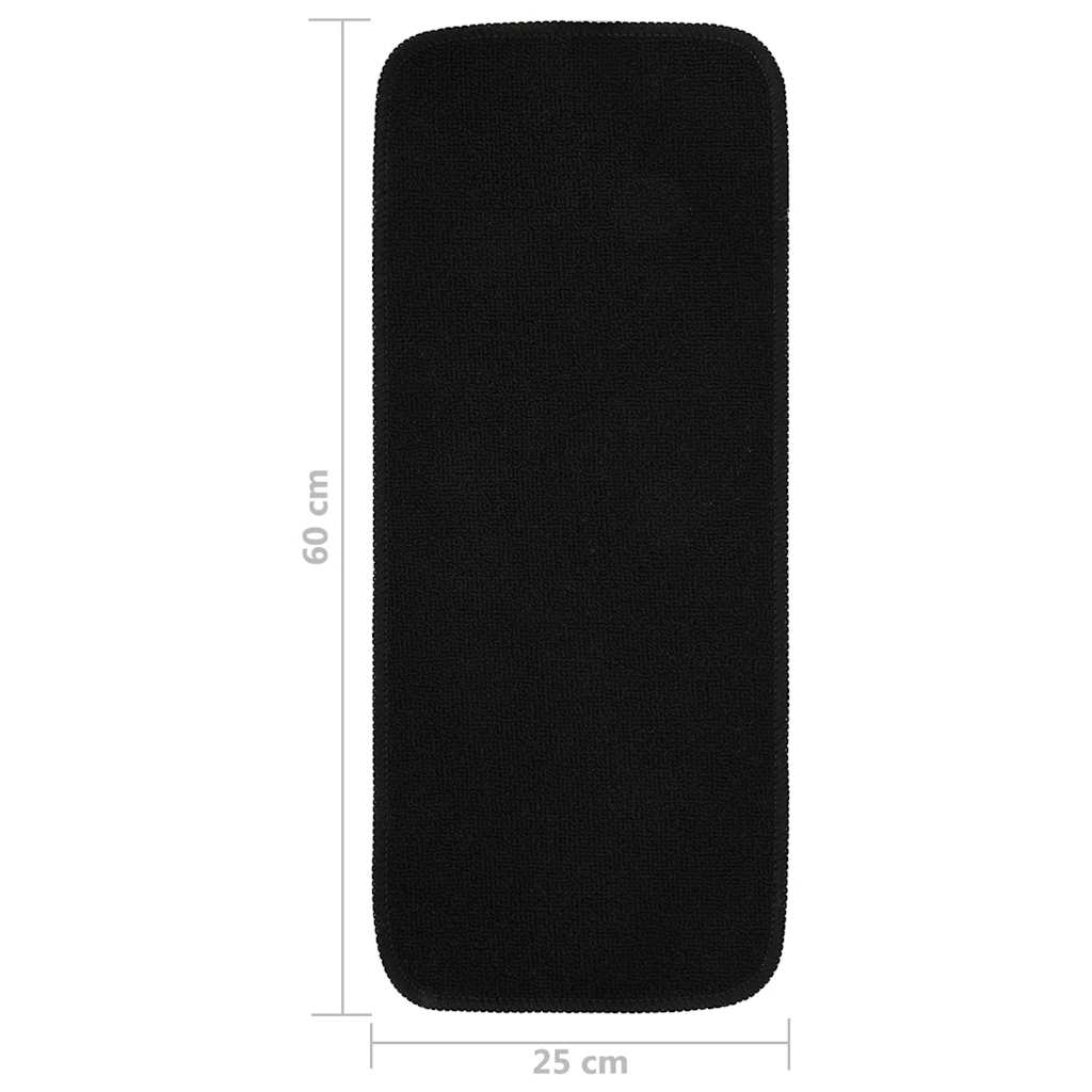 Antirutsch Stufenmatten 15 Stk. 60x25 cm Anthrazit Rechteckig
