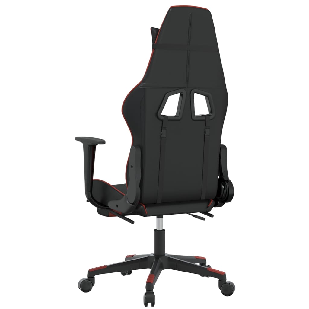 Gaming-Stuhl mit Massagefunktion Schwarz und Blau Kunstleder