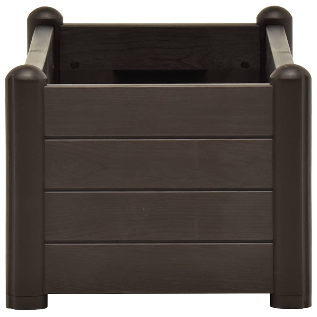 Garten-Hochbeet PP Weiß 43x43x35 cm