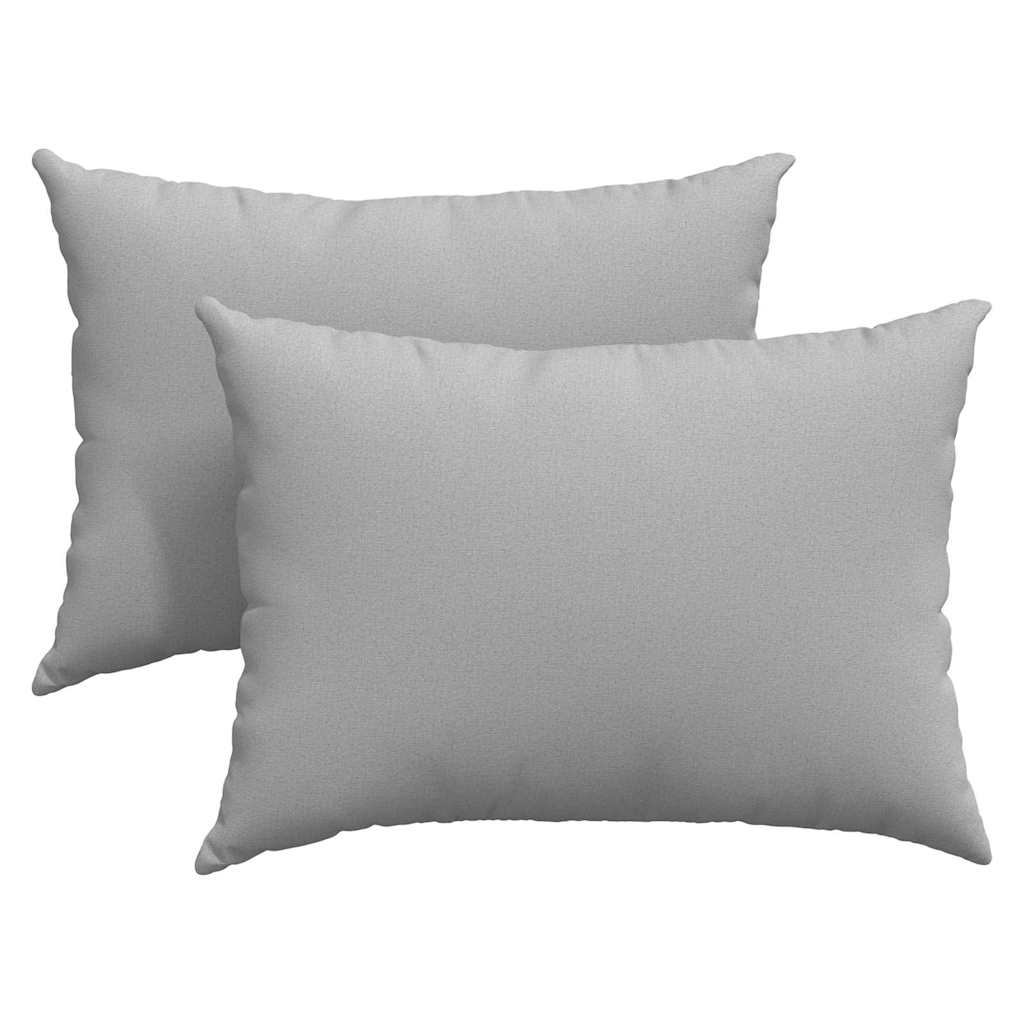 Sofakissen 2 pcs Hellgrau 50 x 30 cm Stoff