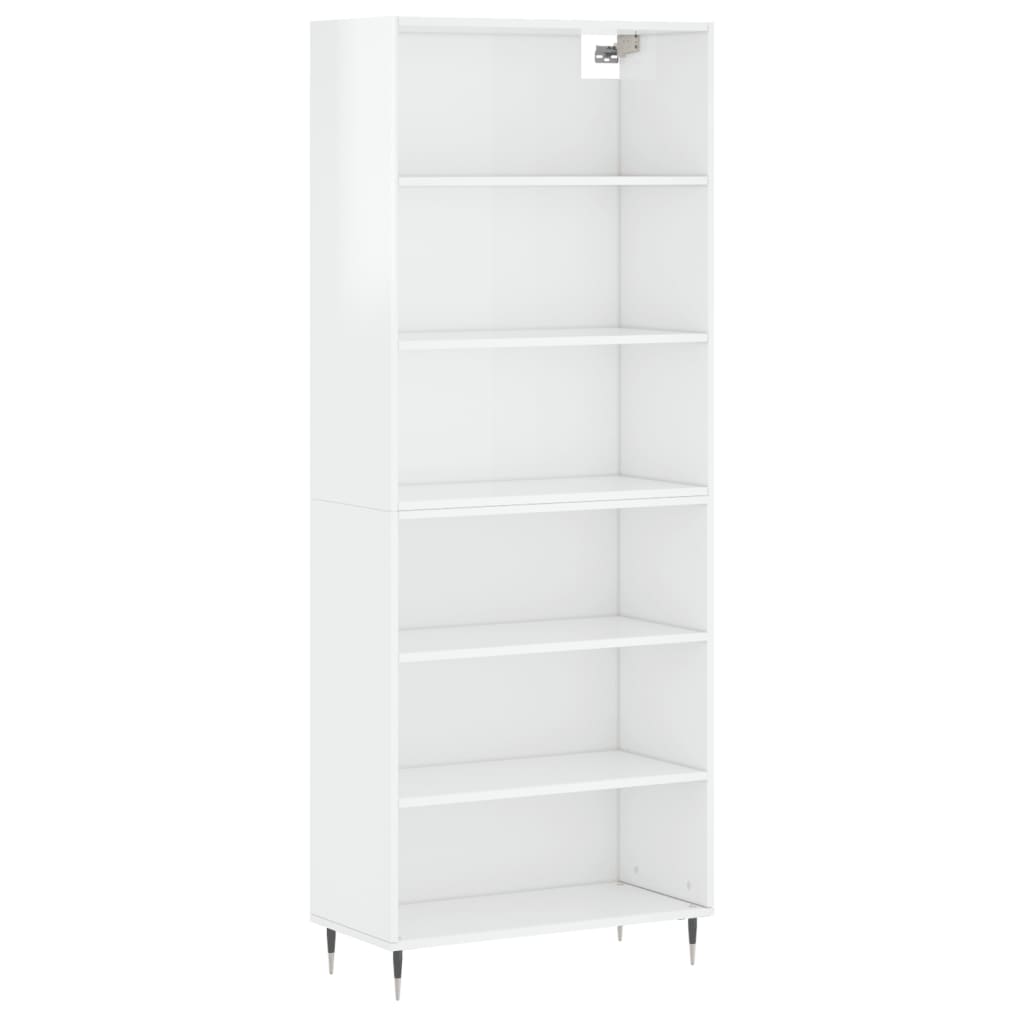 Highboard Betongrau 69,5x34x180 cm Holzwerkstoff