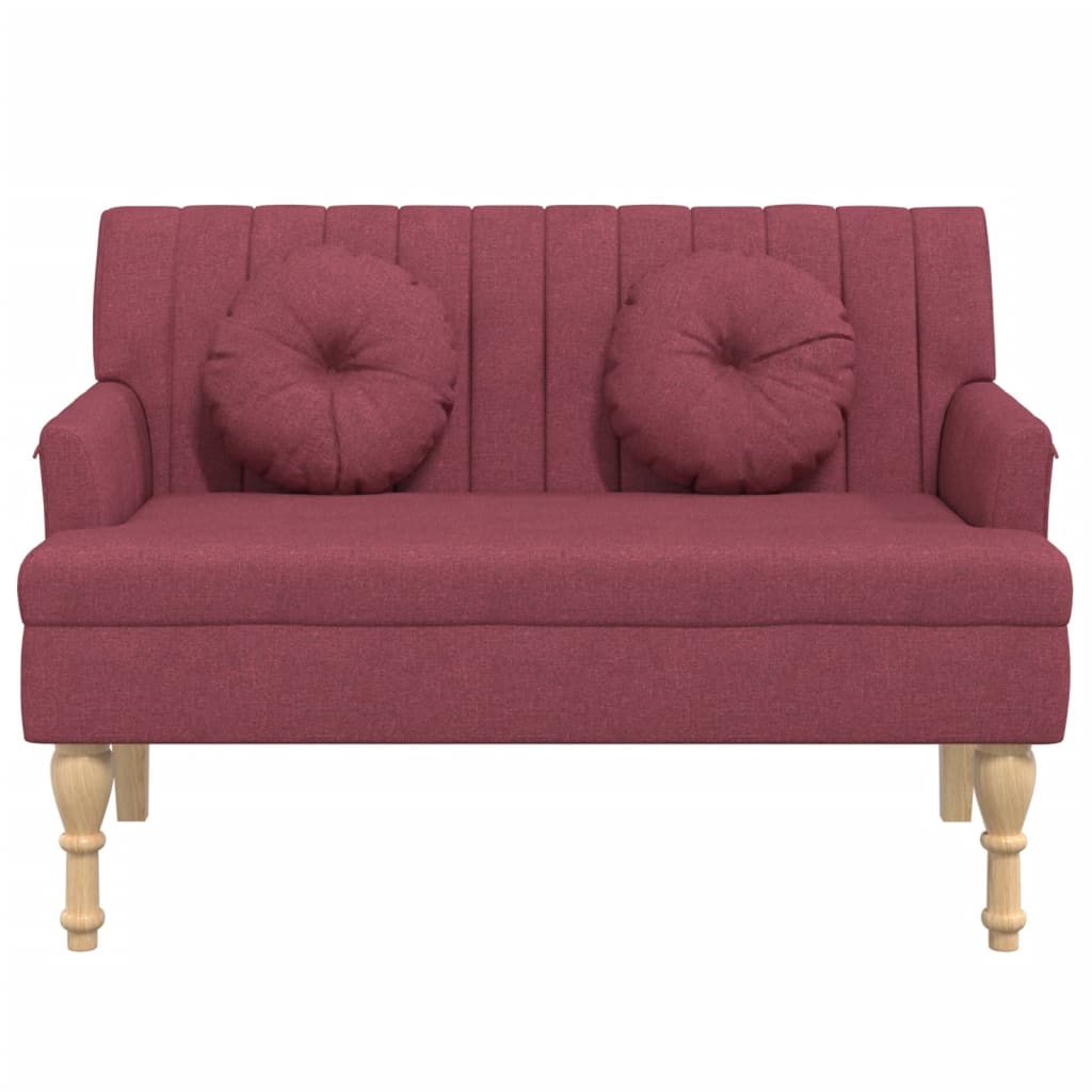 Sitzbank mit Kissen Dunkelgrau 113x64,5x75,5 cm Stoff