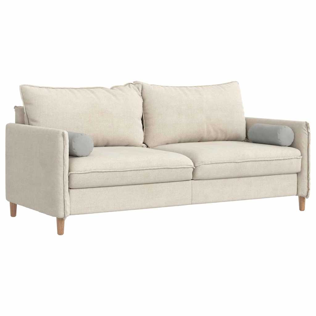 Bolsterkissen 2 Stück Taupe Ø 15 x 40 cm Mikrofaserstoff