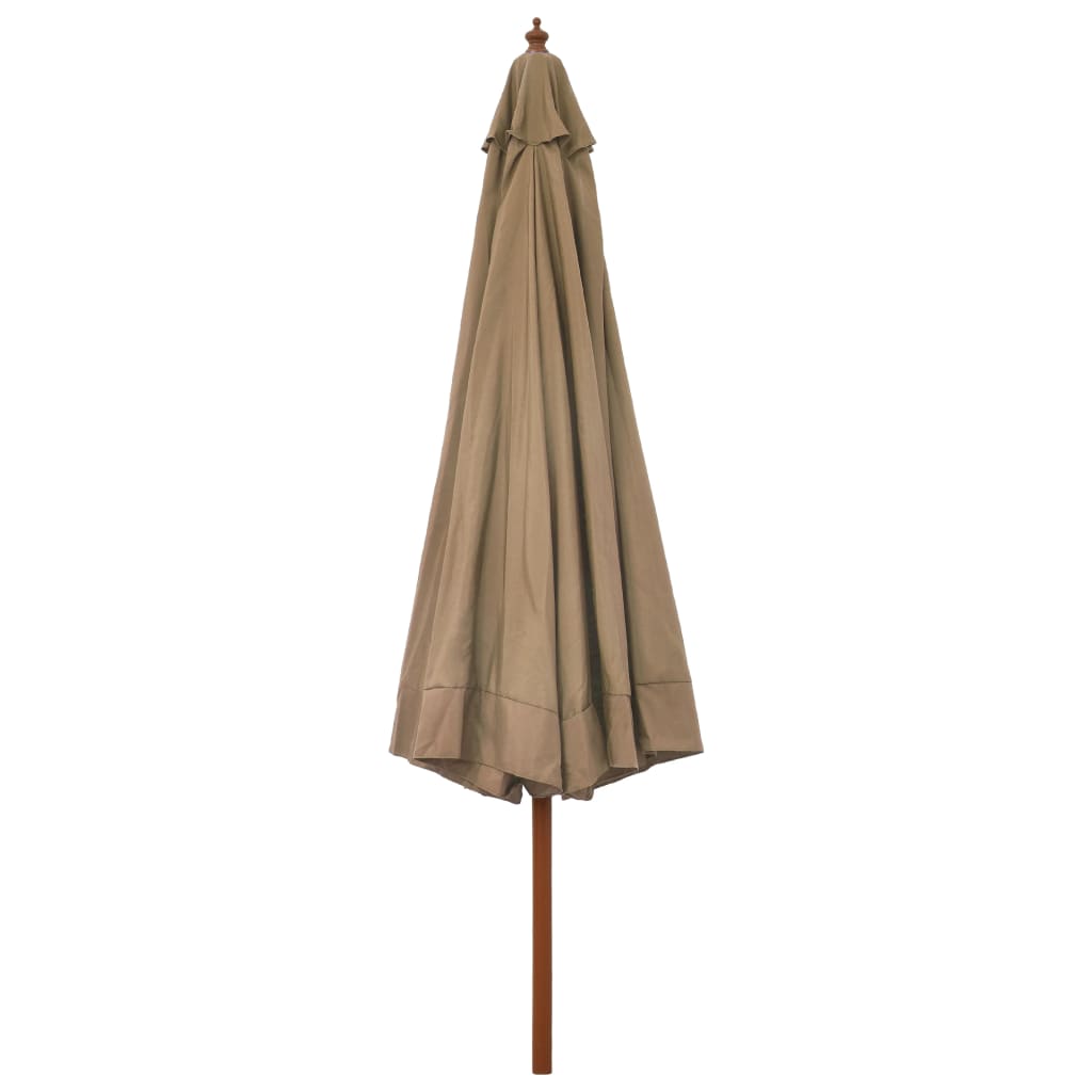 Sonnenschirm mit Holzmast 330 cm Sandweiß