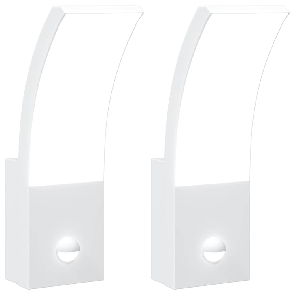 LED-Außenwandleuchten 2 Stk. Schwarz Aluminiumdruckguss