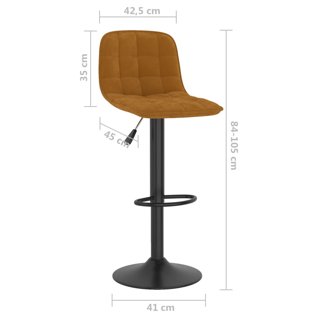 Barhocker 2 Stk. Hellgrün Samt