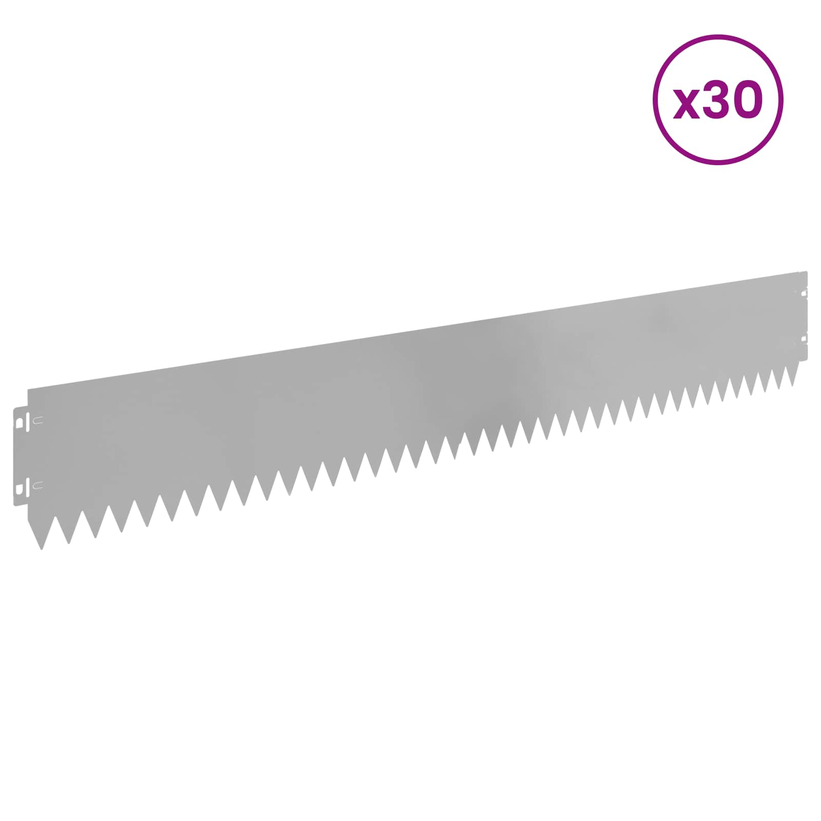 Raseneinfassung 10 pcs 103 x 10 cm Stahl Schwarz