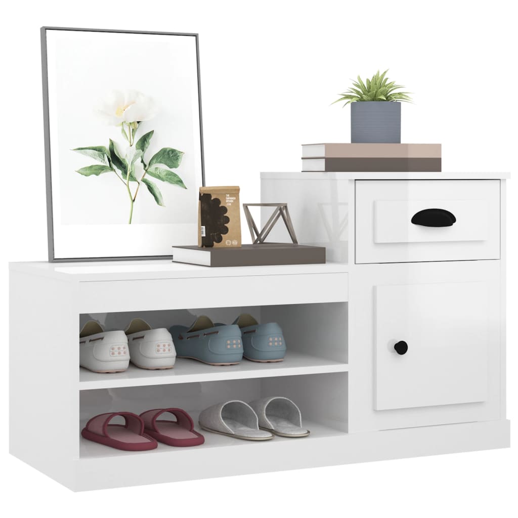 Schuhschrank Weiß 100x42x60 cm Holzwerkstoff
