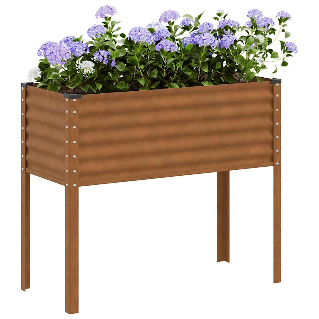 Garten-Pflanzgefäß Grün 45 x 45 x 88 cm Stahl