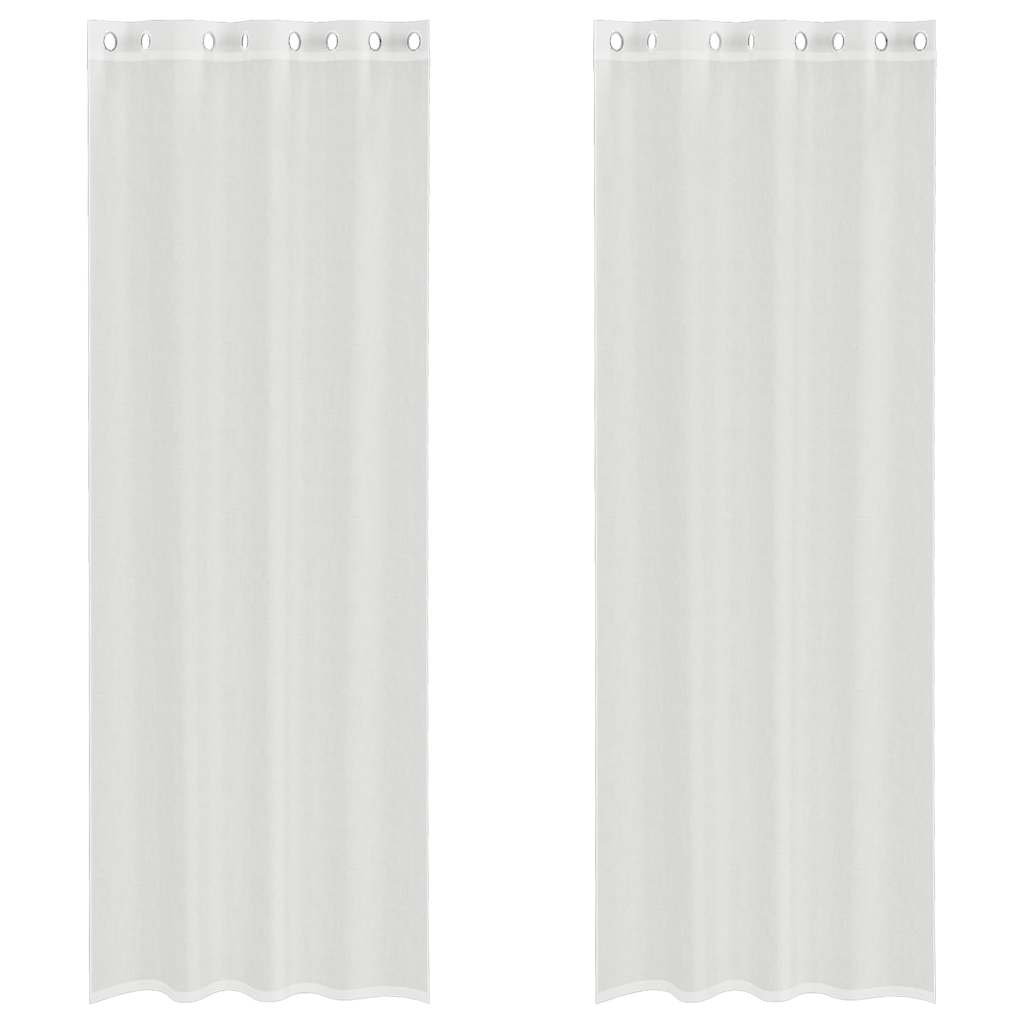 Voile Vorhänge mit Ösen 2 Stk. Apfelgrün 140x140 cm