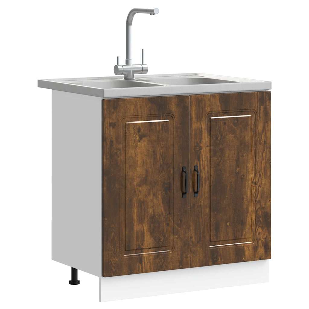 Küchenschrank Kalmar Weiß 80 x 46 x 81.5 cm Holzwerkstoff
