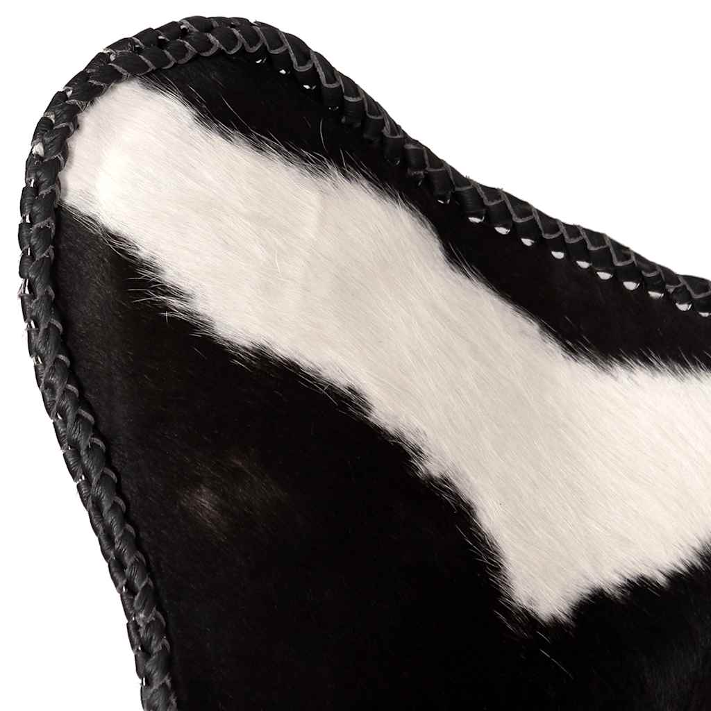 Butterfly-Sessel Schwarz Echtleder