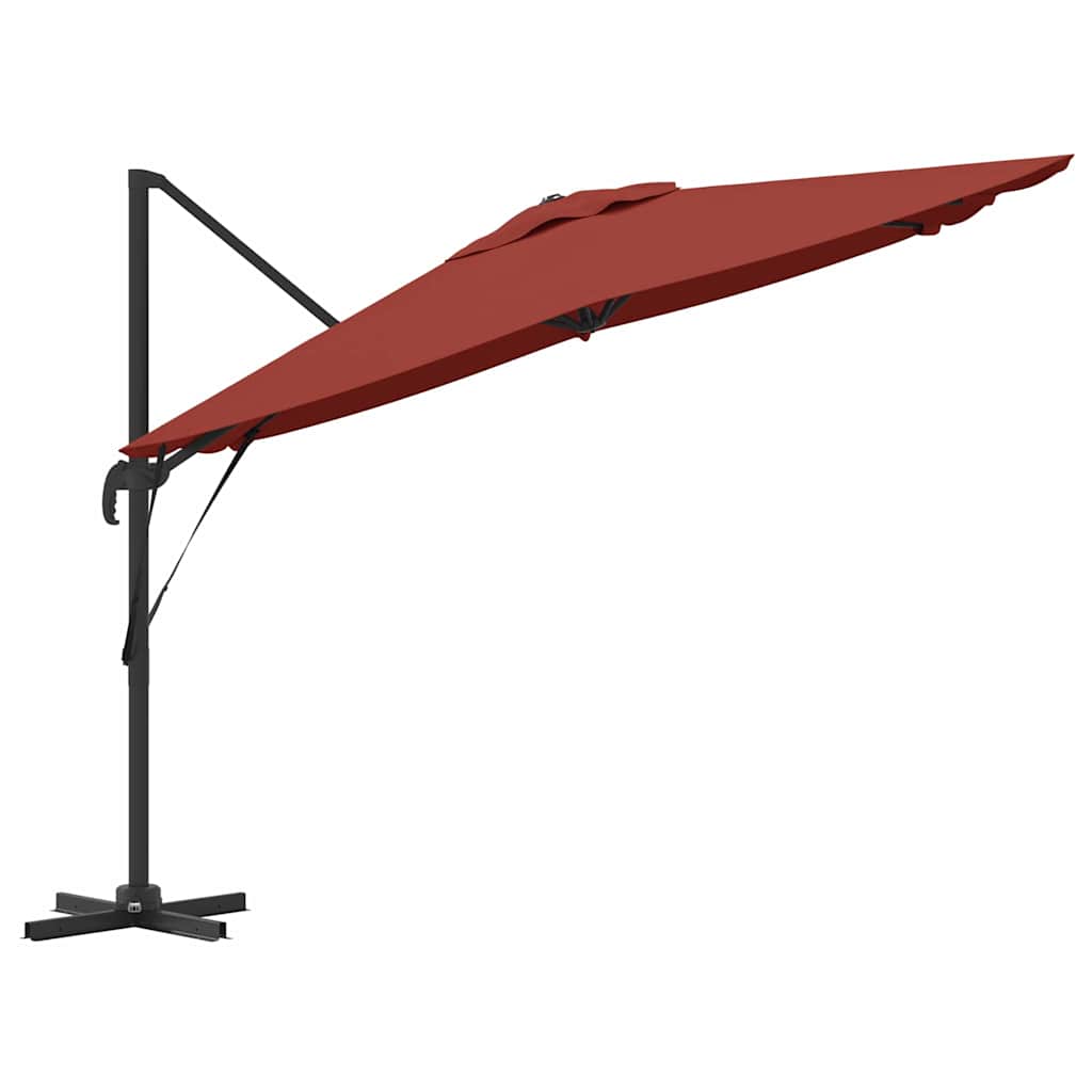 Roma Parasol Beige 286 x 284 x 265 cm Aluminium und Polyester