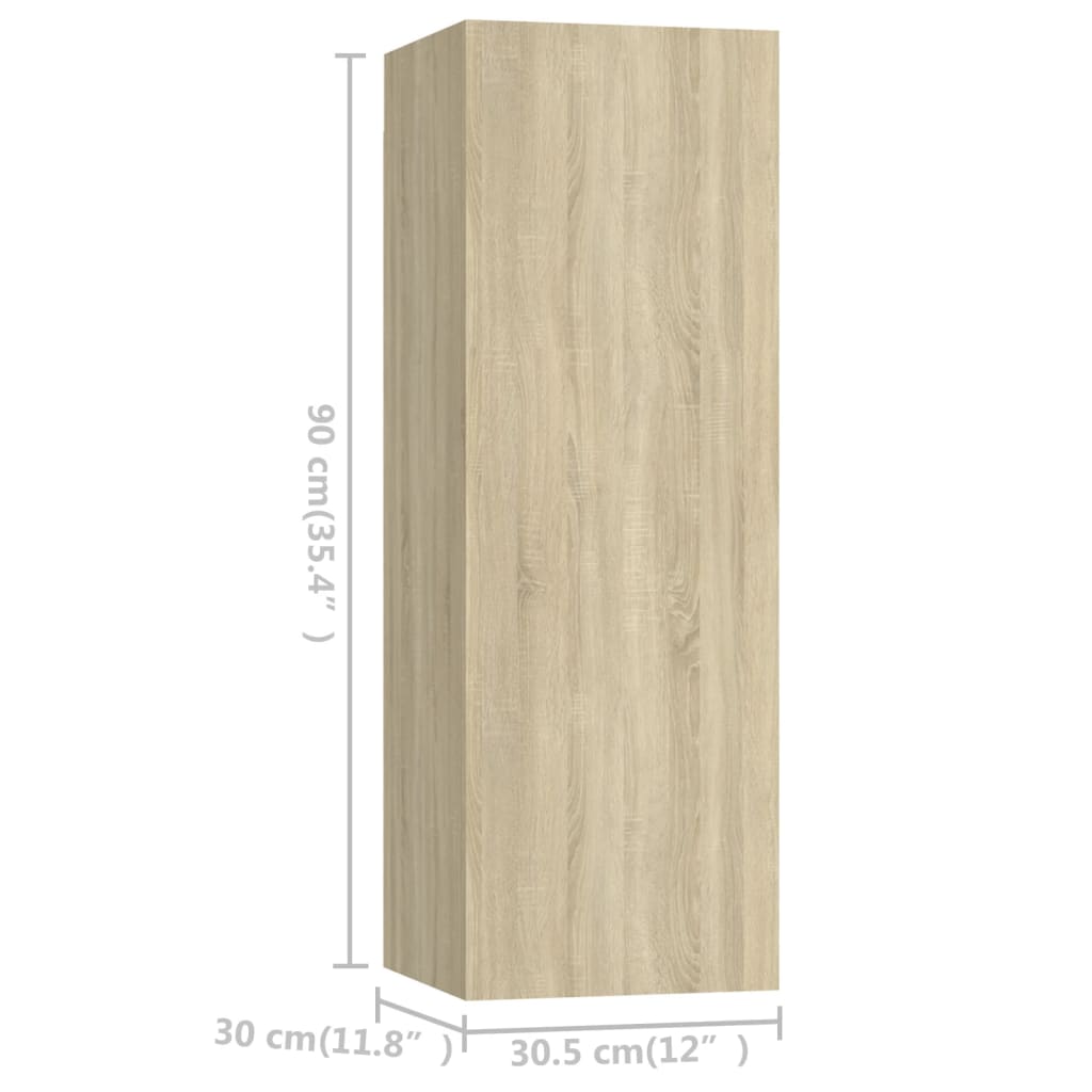 4-tlg. TV-Schrank-Set Weiß Holzwerkstoff
