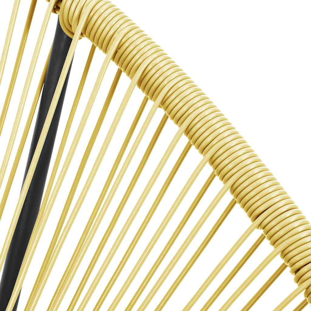 Garten-Schaukelstuhl Schwarz Poly Rattan