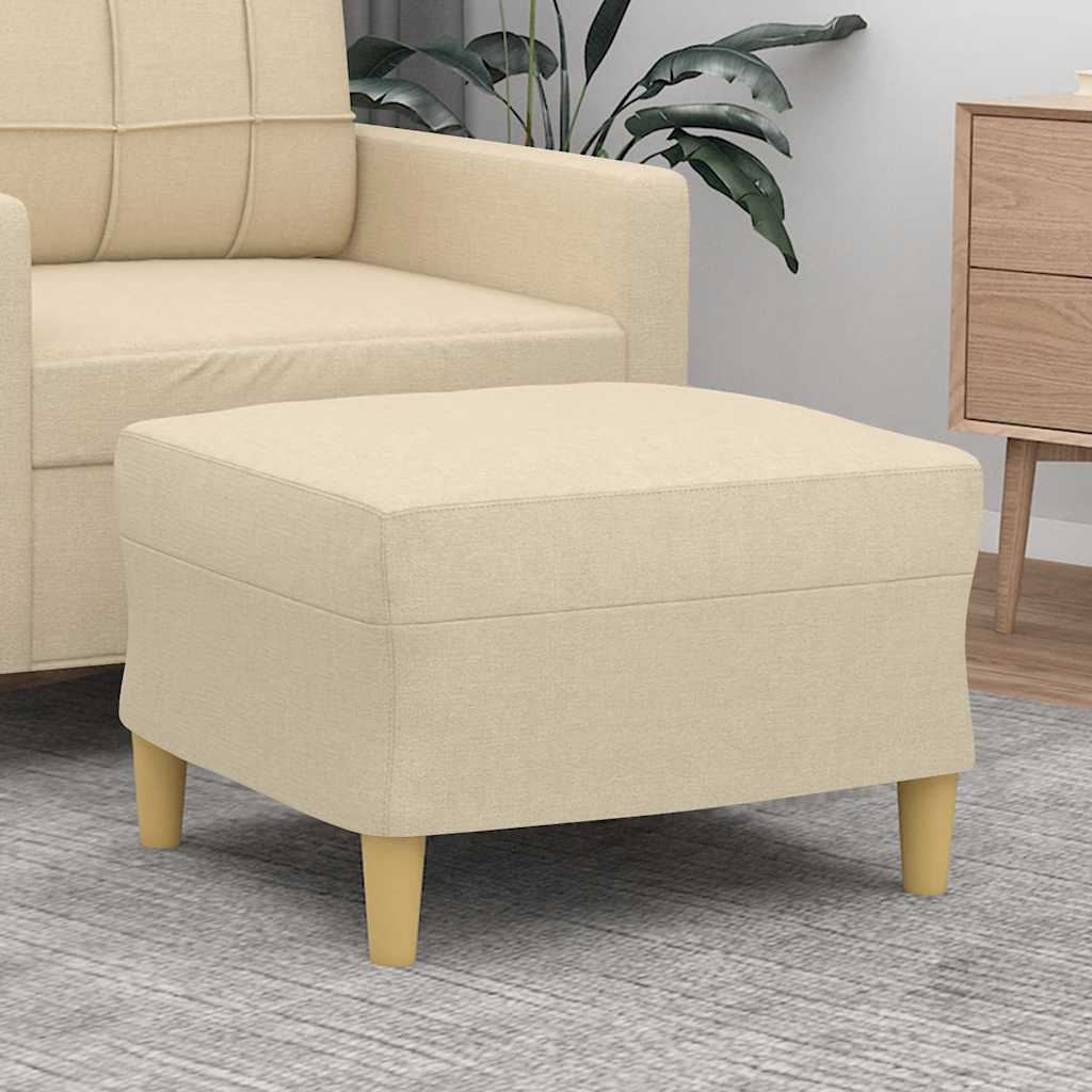 Fußhocker Hellgrau 60x50x41 cm Stoff