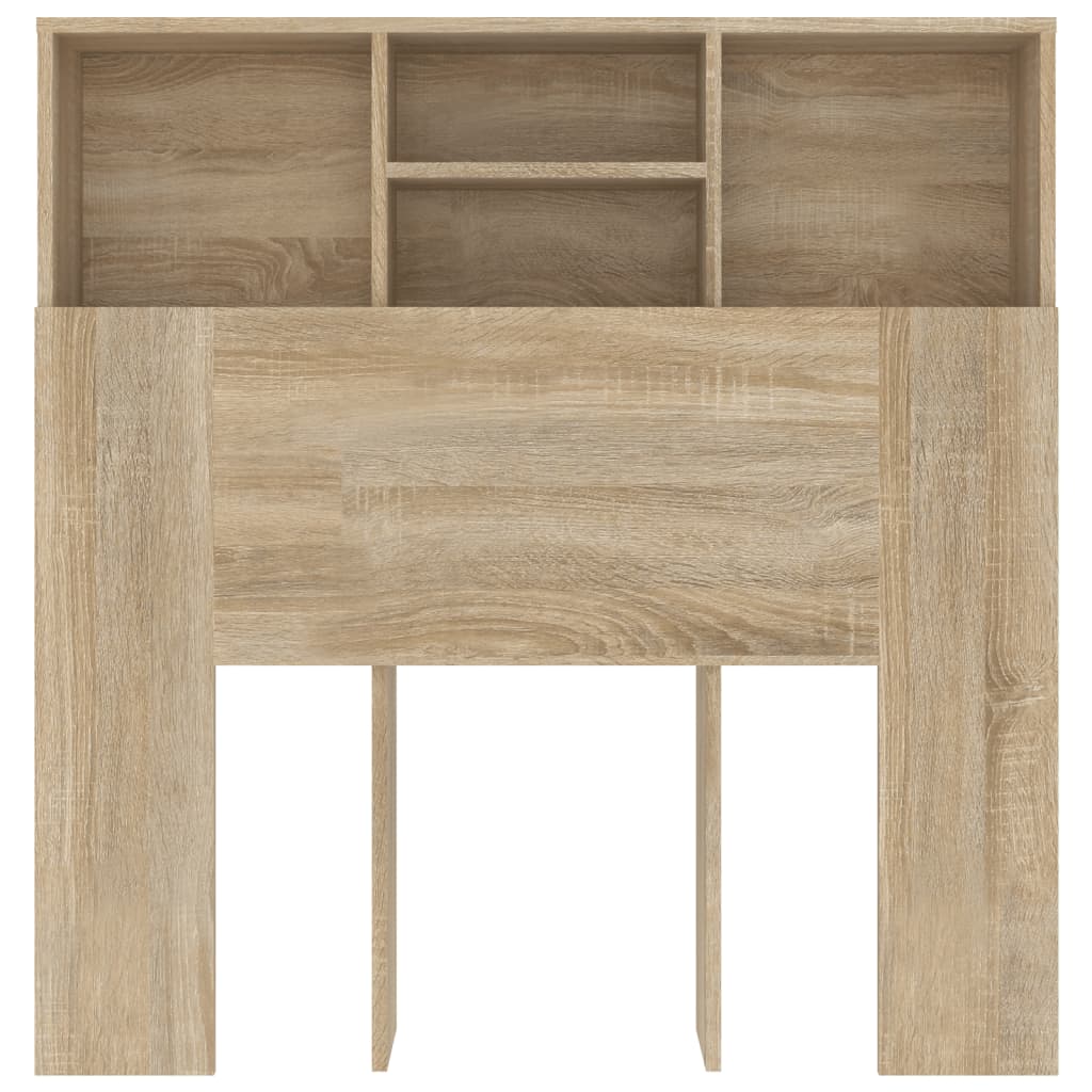 Bett-Kopfteil mit Ablagen Weiß 100x19x103,5 cm