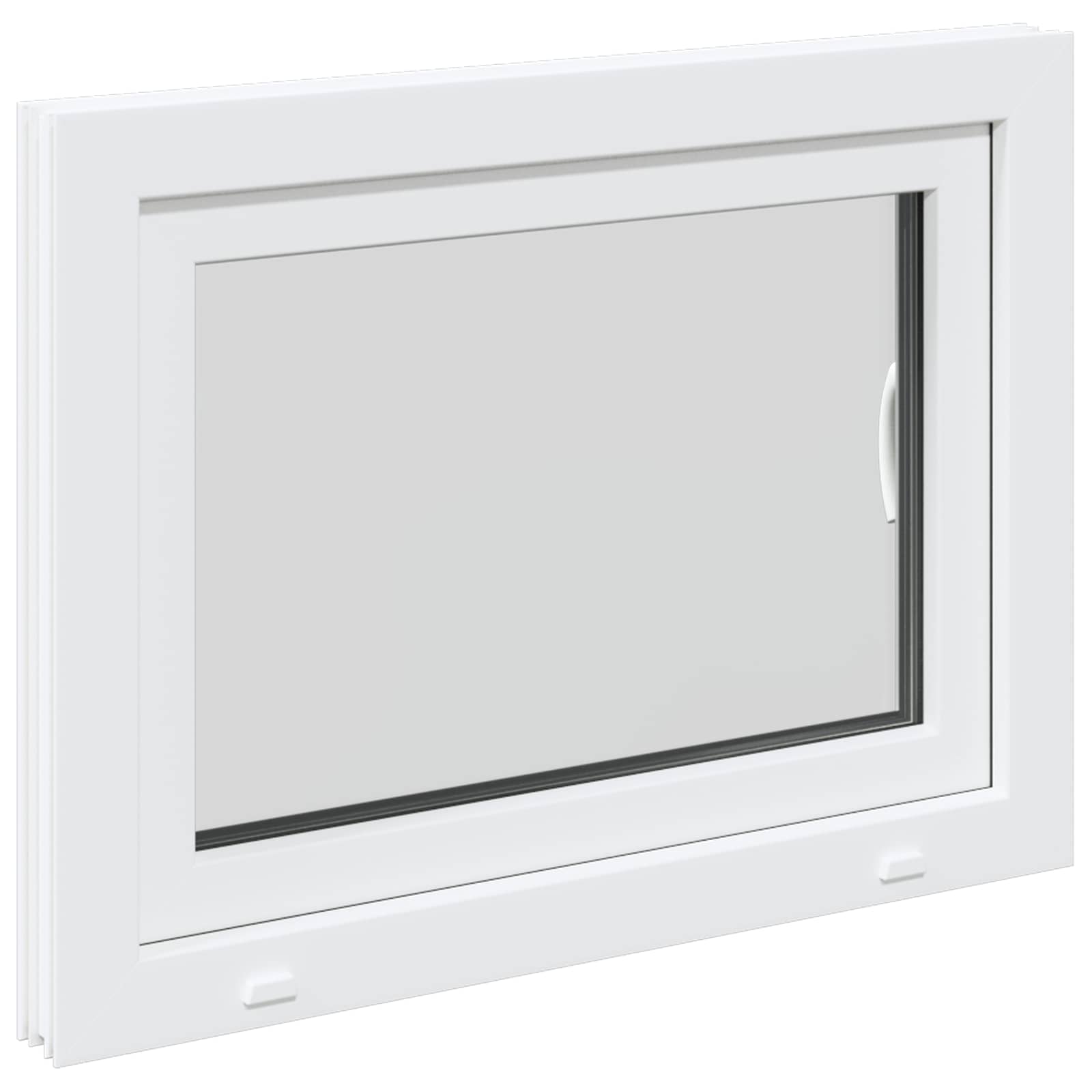 Kellerfenster RISOR 50 x 50 cm PVC und Glas Weiß