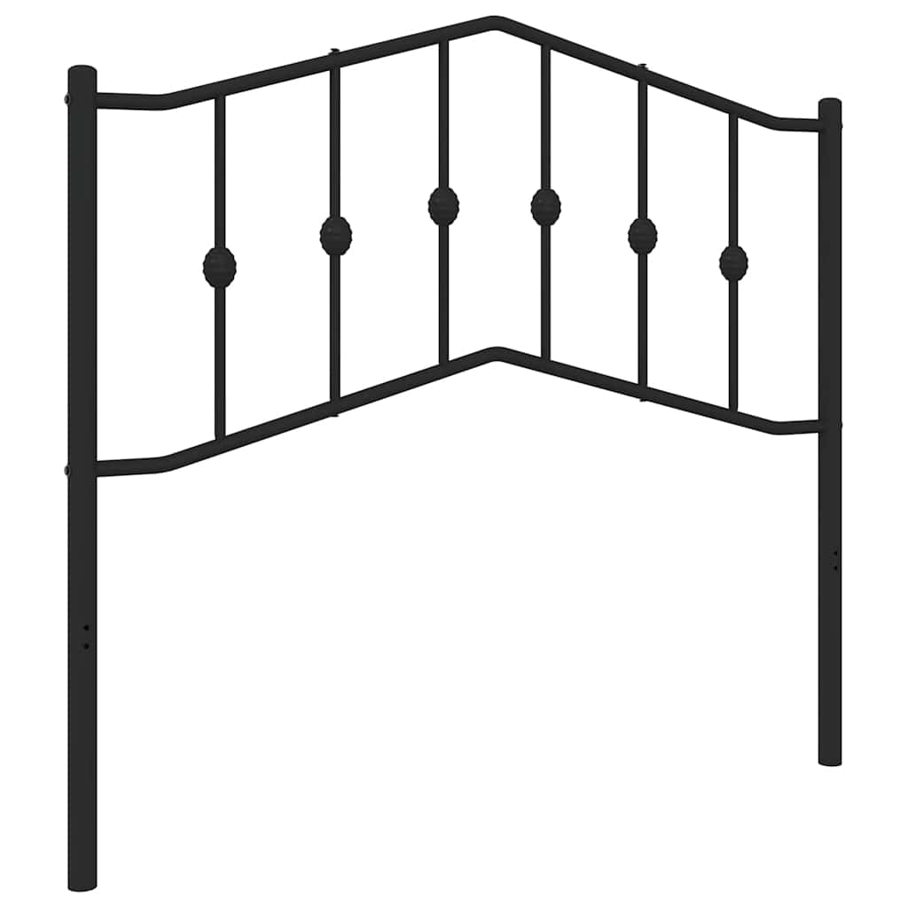 Ersatz-Kopfteil Metall Schwarz 90 cm