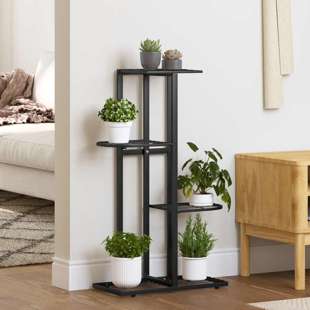 Blumenständer 5-Etagen 43x22x98 cm Weiß Metall