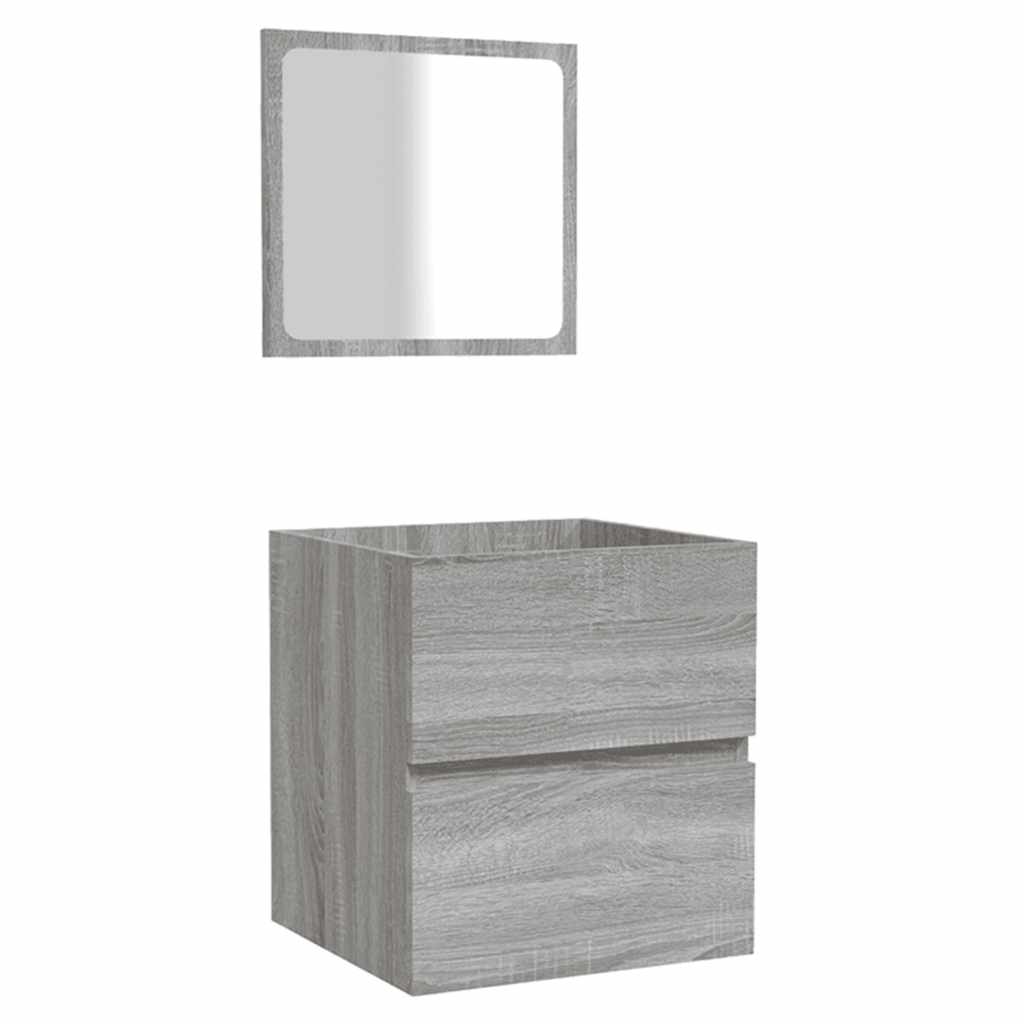 Badschrank mit Spiegel Weiß Holzwerkstoff