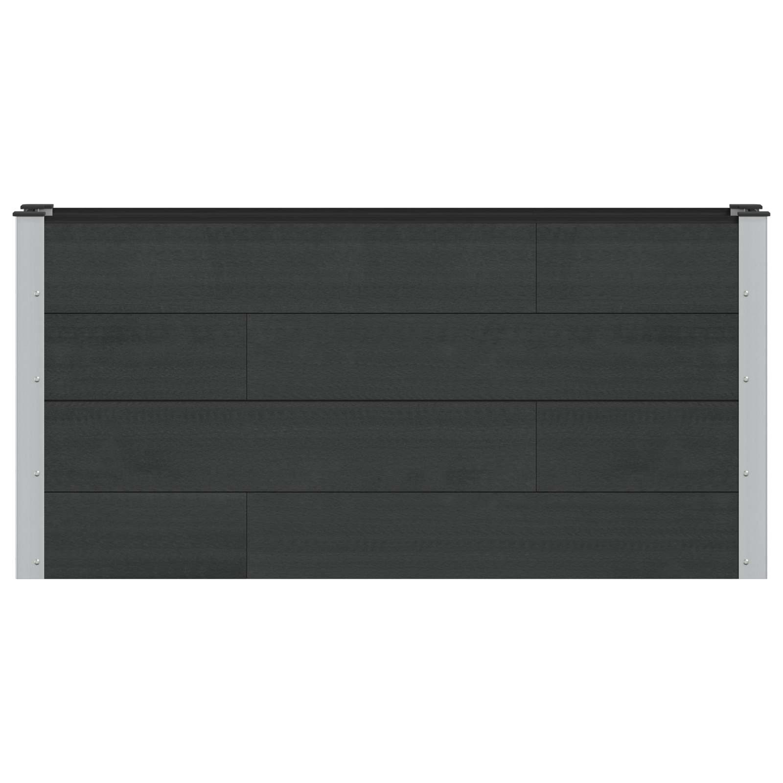 Garten-Hochbeet 200x50x54 cm WPC Grau