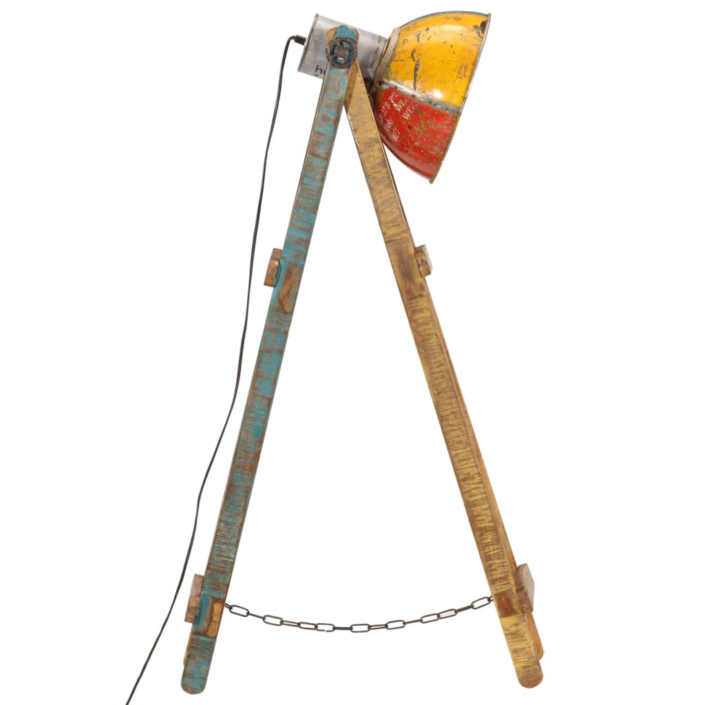 Stehlampe Silbern E27 Mango Massivholz