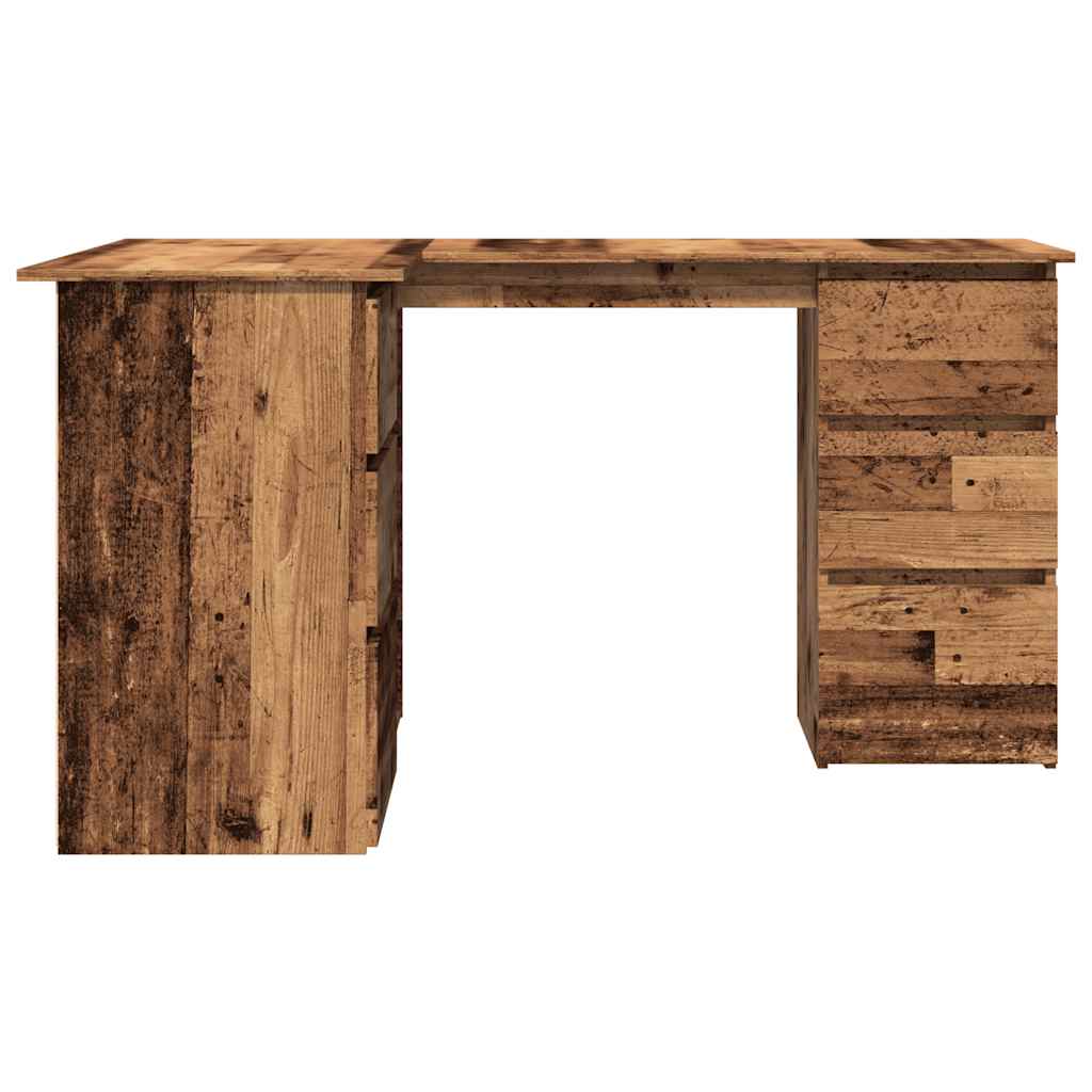 Eckschreibtisch Weiß 145x100x76 cm Holzwerkstoff