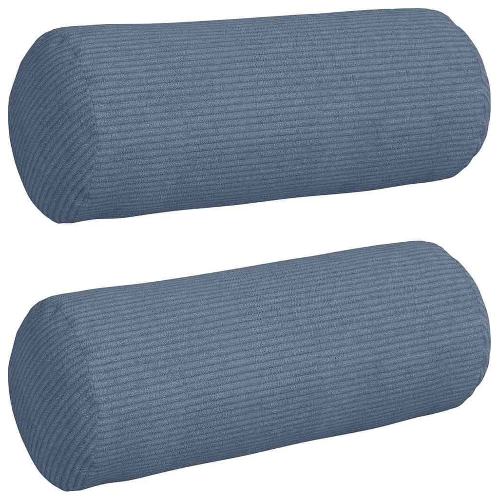 Bolsterkissen 2 pcs Hellgrau Ø 15 x 40 cm Cordstoff